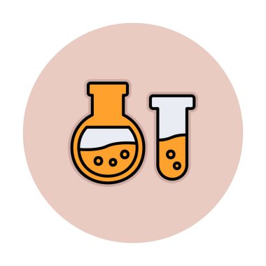 Matara ikonu. Laboratuvar ekipmanları. vektör illüstrasyonu.                     