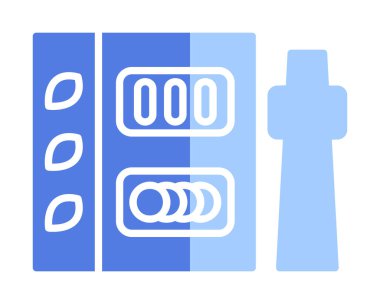 Basit Japon Bento kutusu simgesi, vektör illüstrasyonu