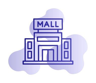 Alışveriş Merkezi web simgesi, vektör illüstrasyonu