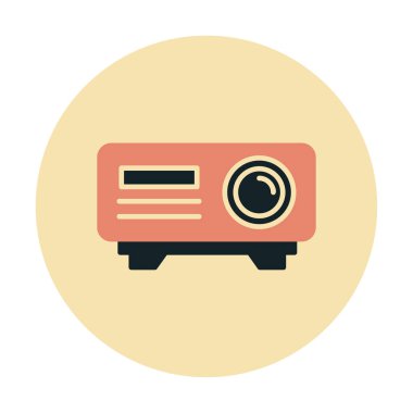 Projektör web simgesi vektör illüstrasyon tasarımı