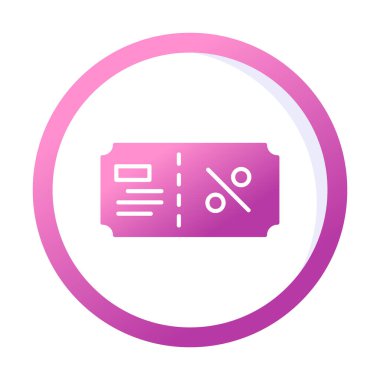 Hediye çeki web simgesi, vektör illüstrasyonu 