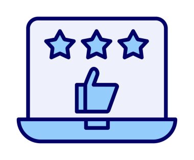 Geri besleme vektörü glifin düz simgesi. İyi İnceleme konsepti                    