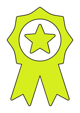  Ödül satırı simgesi tasarımı illüstrasyonu  