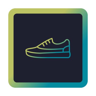 spor ayakkabı ikonu vektör illüstrasyonu 