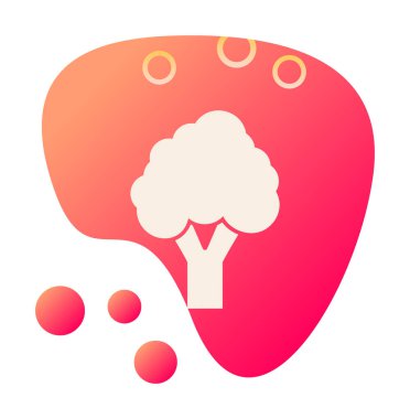 brokoli web simgesi, vektör illüstrasyonu  