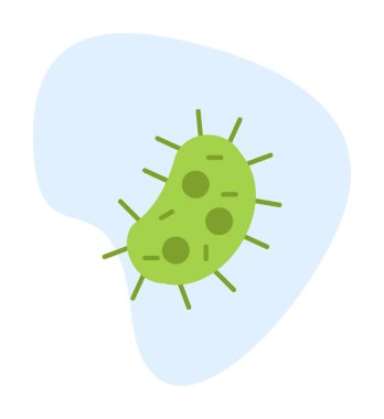 düz Amoeba simge vektör illüstrasyon tasarımı