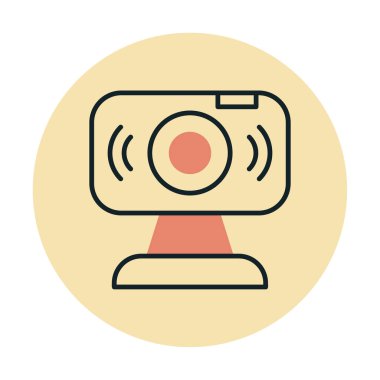 Web kamerası. Web simgesi basit illüstrasyon                   