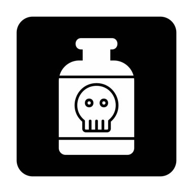 Basit Toksin simgesi, vektör illüstrasyonu