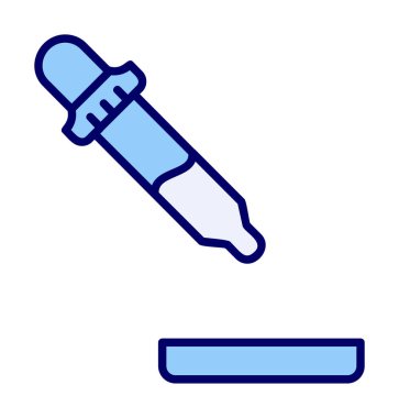 Pipette düz renk vektör ikonu tasarımı 