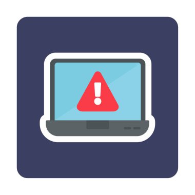 Hata vektör çizimi, Konsept ve grafik tasarım için Adware vektör çizgisi simgesi. 