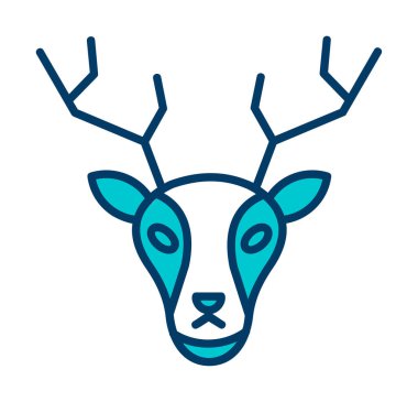 Geyik. Web simgesi basit illüstrasyon