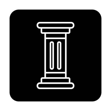 Sütun düz simgesinin vektör illüstrasyonu