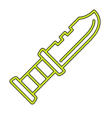 askeri bıçak ikonu vektör illüstrasyon sembolü tasarımı