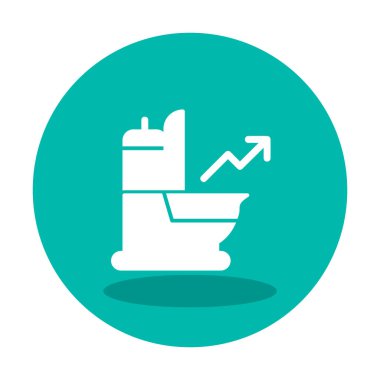 Ok simgesi vektör illüstrasyonlu idrar 