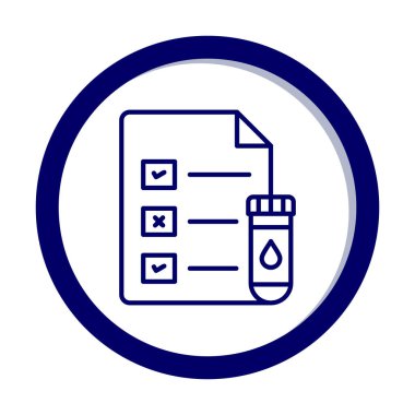 Tıbbi Test Raporu ikon vektör illüstrasyonu 