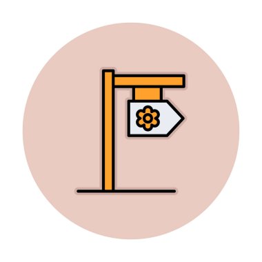 Tabela düz simgesi, vektör illüstrasyonu