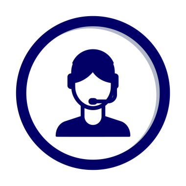 Vektör olarak Müşteri Hizmetleri Ajanı simgesi. logotype