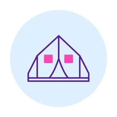 çadır simgesi, vektör çizimi  