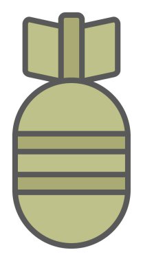 Hava Bombası web simgesi, vektör illüstrasyonu  