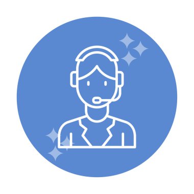 Vektör olarak Müşteri Hizmetleri Ajanı simgesi. logotype