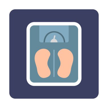 Basit Ağırlık Ölçekleme simgesi, vektör illüstrasyonu