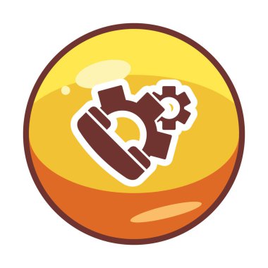 Basit Çağrı Ayarları simgesi, vektör illüstrasyonu