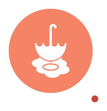 şemsiye simgesi vektör illüstrasyonu 