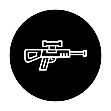 Keskin nişancı silahı ikonu vektör çizimi