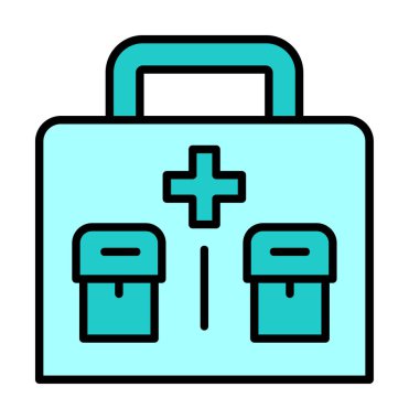 İlk yardım kiti vektör illüstrasyonu
