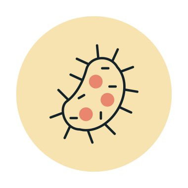 düz Amoeba simge vektör illüstrasyon tasarımı