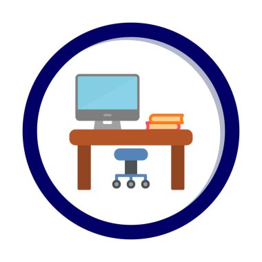 bilgisayar Resepsiyon simge vektör çizim 