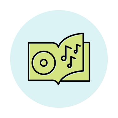 Basit Ses Kitabı simgesi, vektör illüstrasyonu