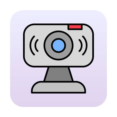 Web kamerası. Web simgesi basit illüstrasyon                   