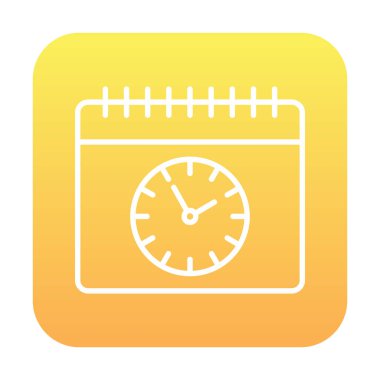 Beyaz arka plan üzerinde izole zamanlama simgesini