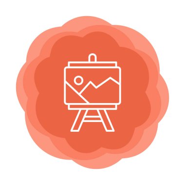 düz boyama simgesi, vektör illüstrasyon tasarımı