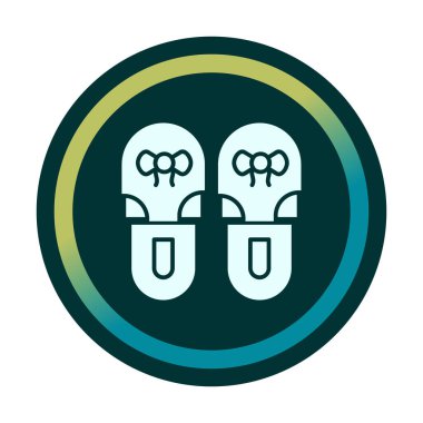 Basit Terlik simgesi, vektör illüstrasyonu