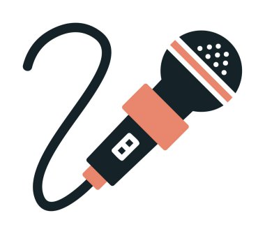 mikrofon web simge vektör çizim           