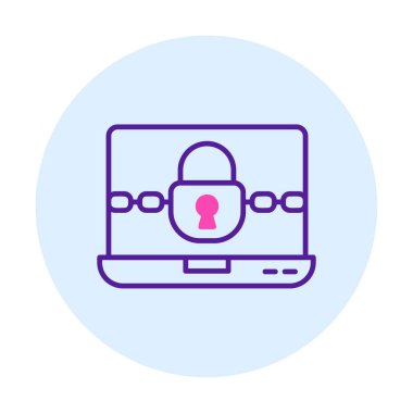 düz Ransomware bilgisayar vektör çizimi tasarımı