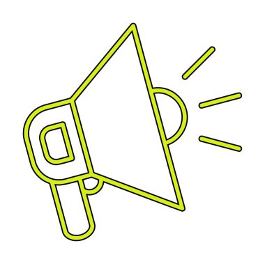 megafon ikonu. Hoparlör vektör illüstrasyonu. düz dizayn