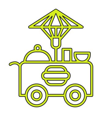 Gıda Oyalama Web simgesi, vektör illüstrasyonu 