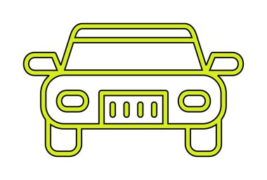 araba web simgesi basit illüstrasyon 