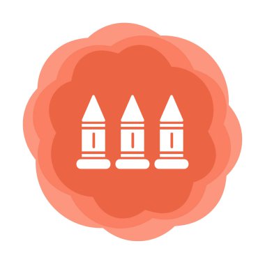 Askeri silah mermileri vektör ikonu. Sembol, logo çizimi. Vektör grafikleri 