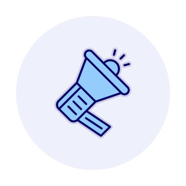 Megafon vektör illüstrasyonlu tanıtım konsepti simgesi