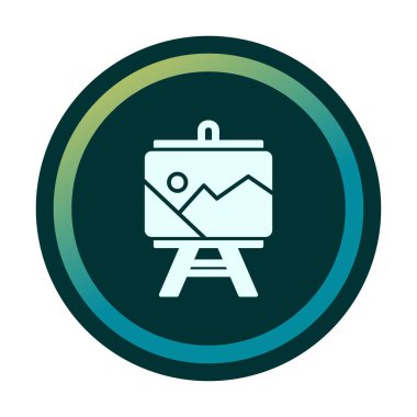 düz boyama simgesi, vektör illüstrasyon tasarımı