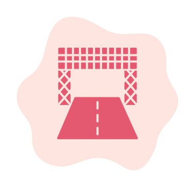 Racetrack simgesi vektör çizimi