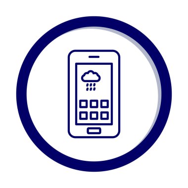 Cep telefonu web simgesi, vektör çizim