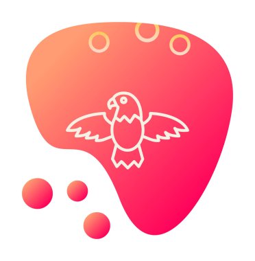 Kartal kuş simgesi, vektör illüstrasyonu  