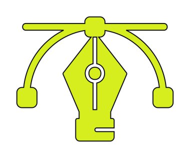 Basit kalem aracı simgesi, vektör illüstrasyonu