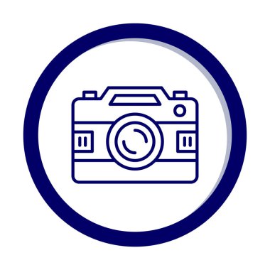 fotoğraf makinesi ikon vektör illüstrasyonu                      