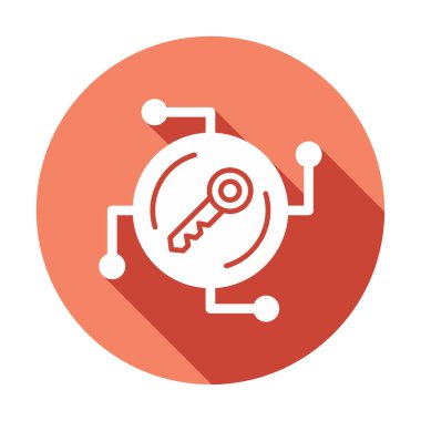 Anahtar ağ simgesi vektör illüstrasyonu 